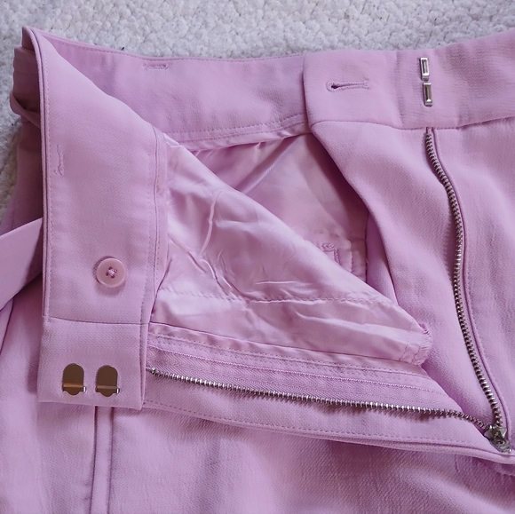 Aritzia Wilfred Tie Front Pants orchard  petal Pink Womens size 16 - Picture 7 of 13